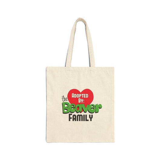 Adopted By The Beaver Family Canvas Tote Bag