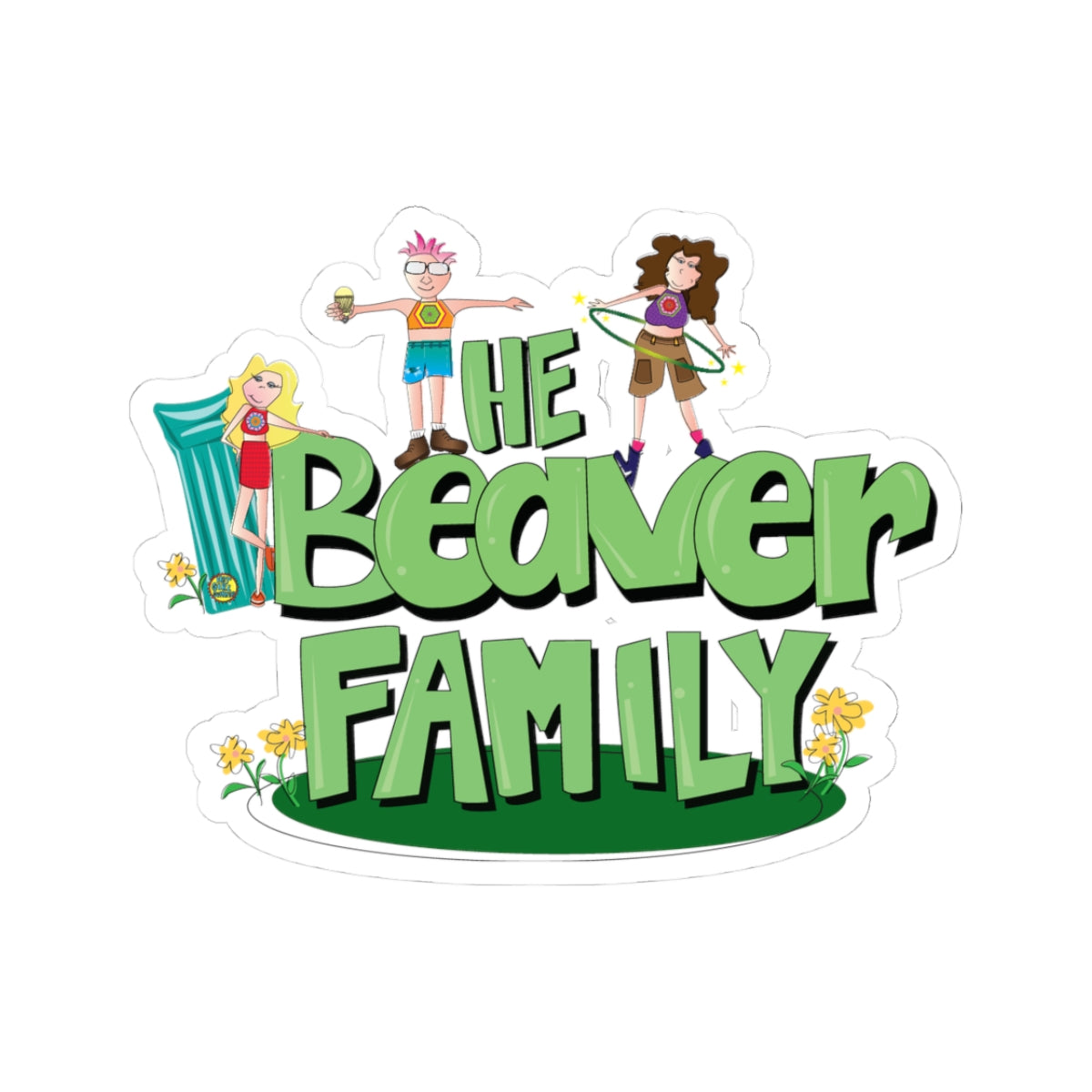 The Beaver Family Sticker